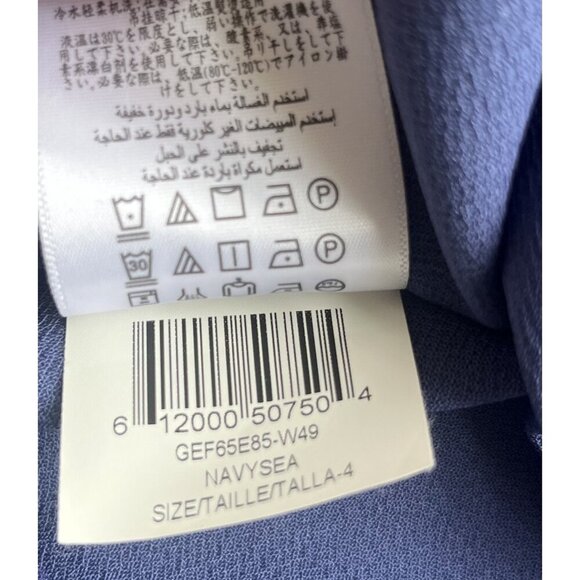 BCBGeneration Fit & Flare Navy Dress With Piping Accent & Cutouts 4 - Picture 6 of 6